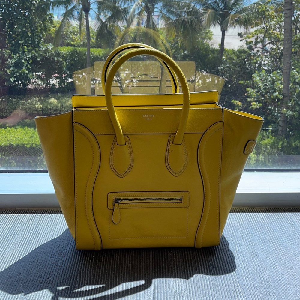 Super rare to find lime/citron Celine XL luggage